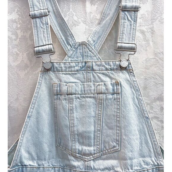 Blank NYC Women’s NWT Piano Solo Denim Shortall With Destroyed Hem Size S New - Picture 3 of 8